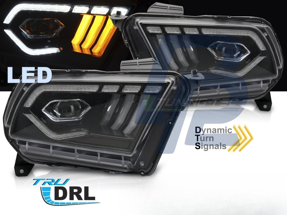LED Headlights Black DRL for Ford Mustang 2010–2013 - 4