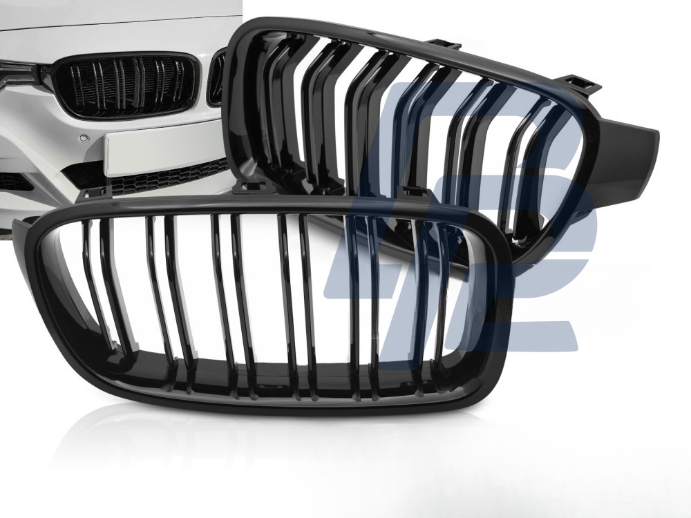 Grille Sport Gloss Black Double-Slat for BMW F30 / F31 2011–2018 - 2