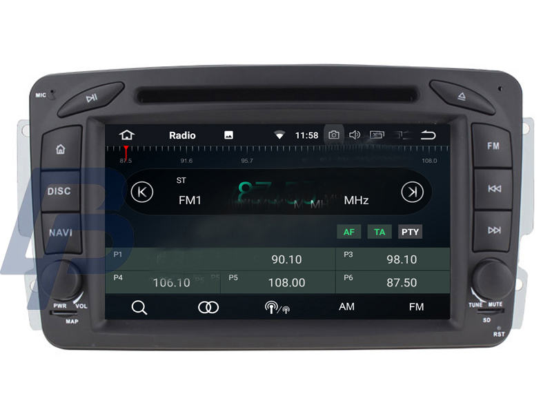 7" MERCEDES-BENZ C CLASS W203 ANDROID 13 HEADUNIT - 3