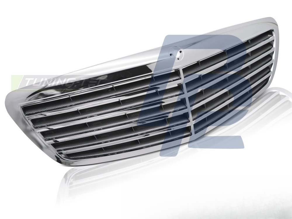 Grille Chrome-Carbon Look for Mercedes S-Class W221 2005–2009 - 2
