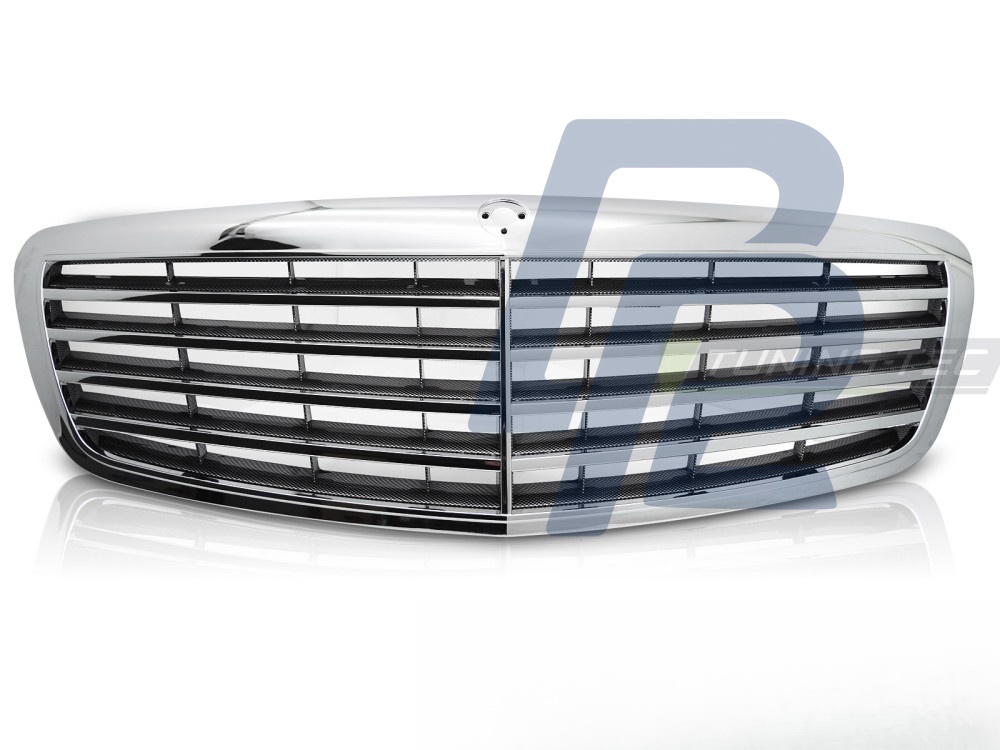Grille Chrome-Carbon Look for Mercedes S-Class W221 2005–2009 - 4