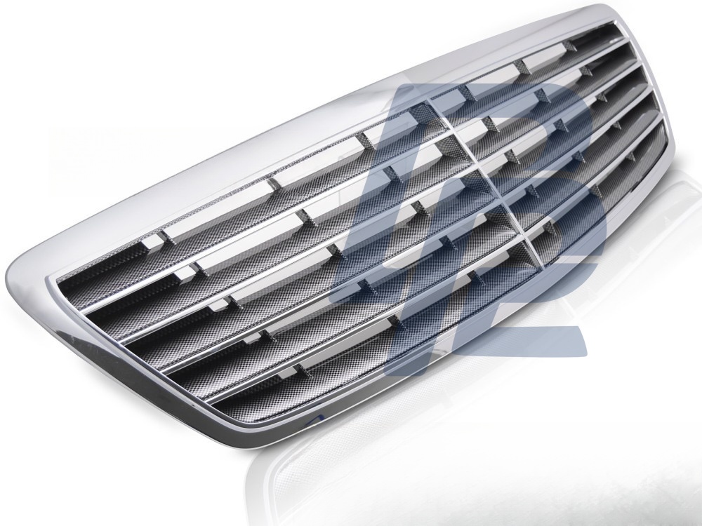 Grille Chrome-Carbon Look for Mercedes S-Class W220 2002–2005 - 3