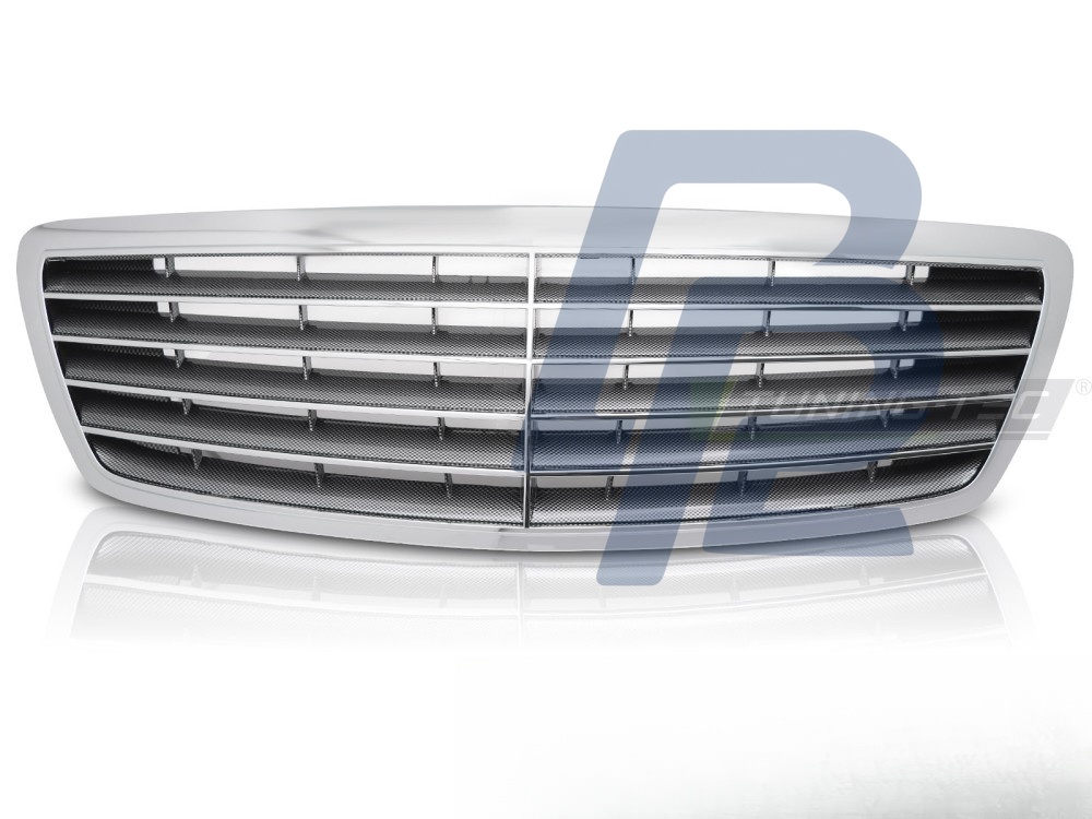 Grille Chrome-Carbon Look for Mercedes S-Class W220 2002–2005 - 4