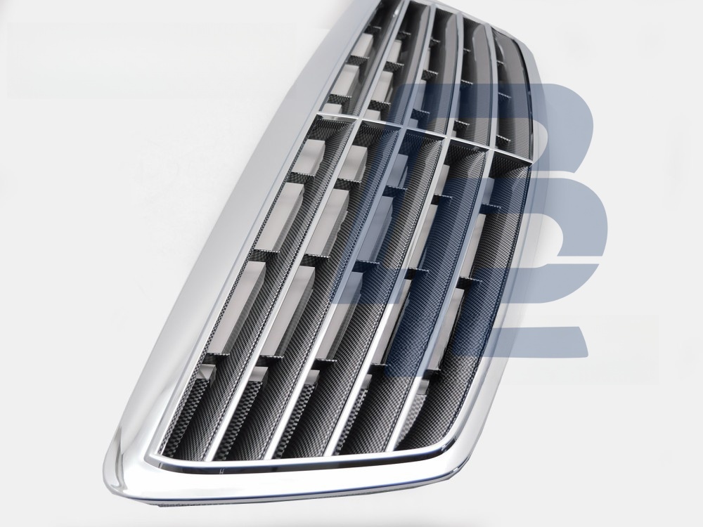 Grille Chrome-Carbon Look for Mercedes S-Class W220 2002–2005 - 2