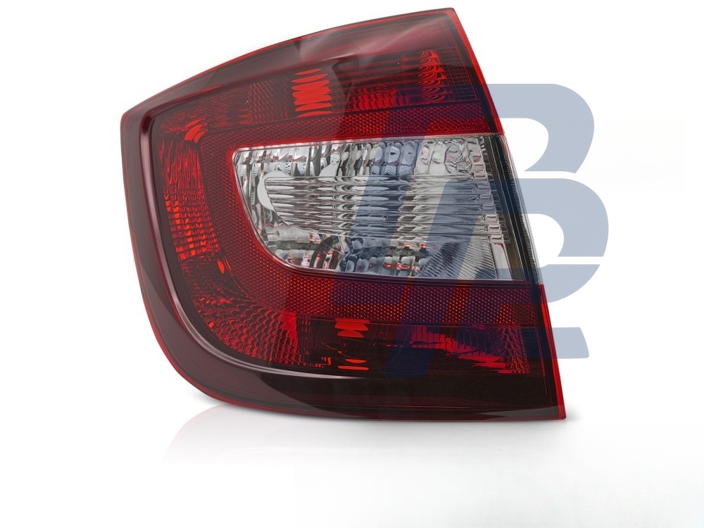 Tail Light Dark Red Left Side TYC for Skoda Rapid 2012–2017 Saloon - 2