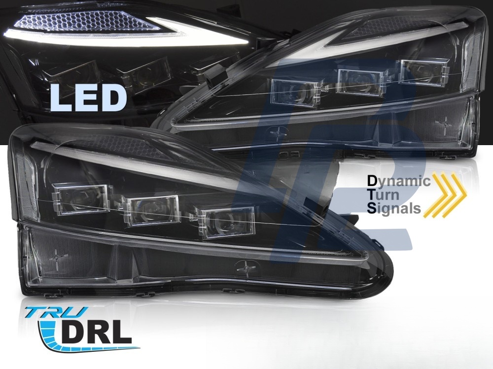 Full LED Headlights Lexus IS 2006–2013 LED Black - 2