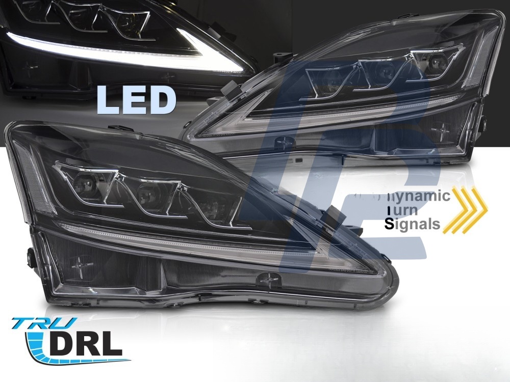 Full LED Headlights Lexus IS 2006–2013 LED Black - 5