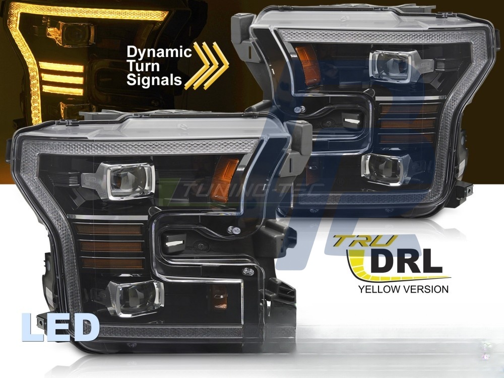 Headlights LED Black for Ford F150 MK13 2014–2017 - 5