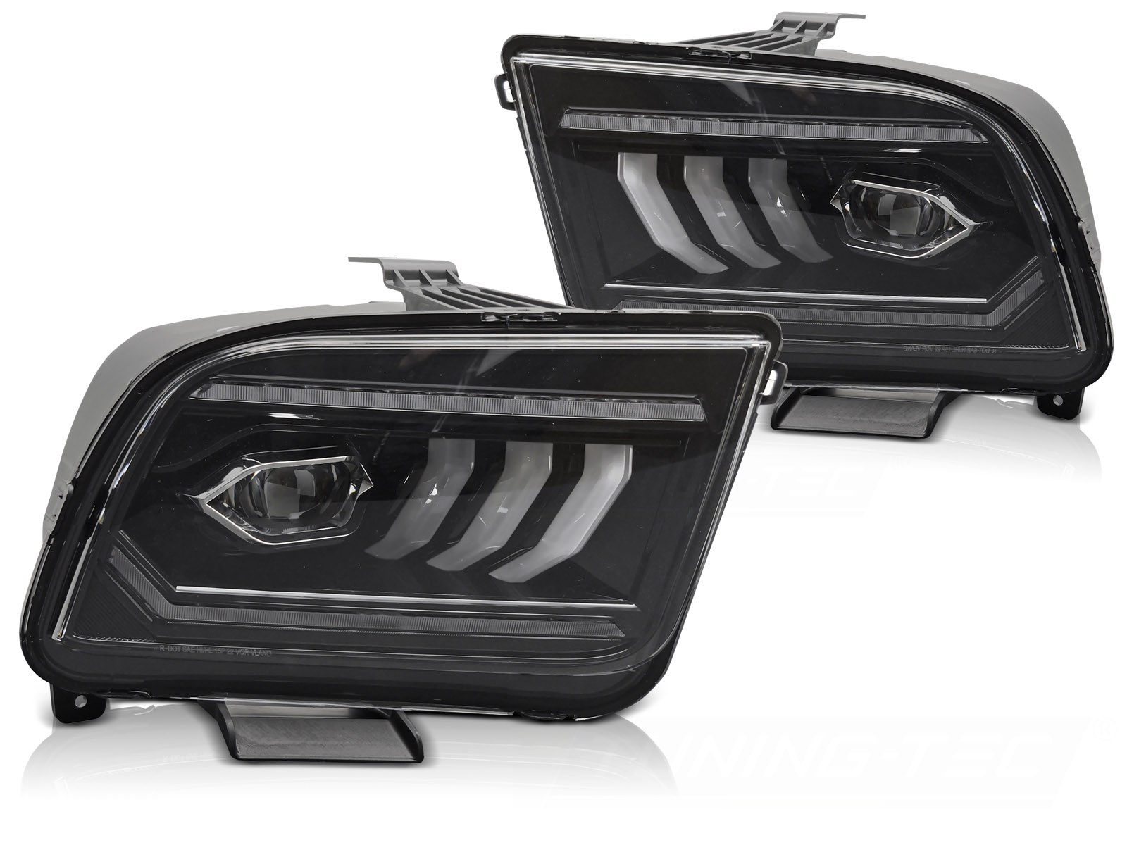 STRÅLKASTARE TUBE LED SVART TILL FORD MUSTANG 2004-2009