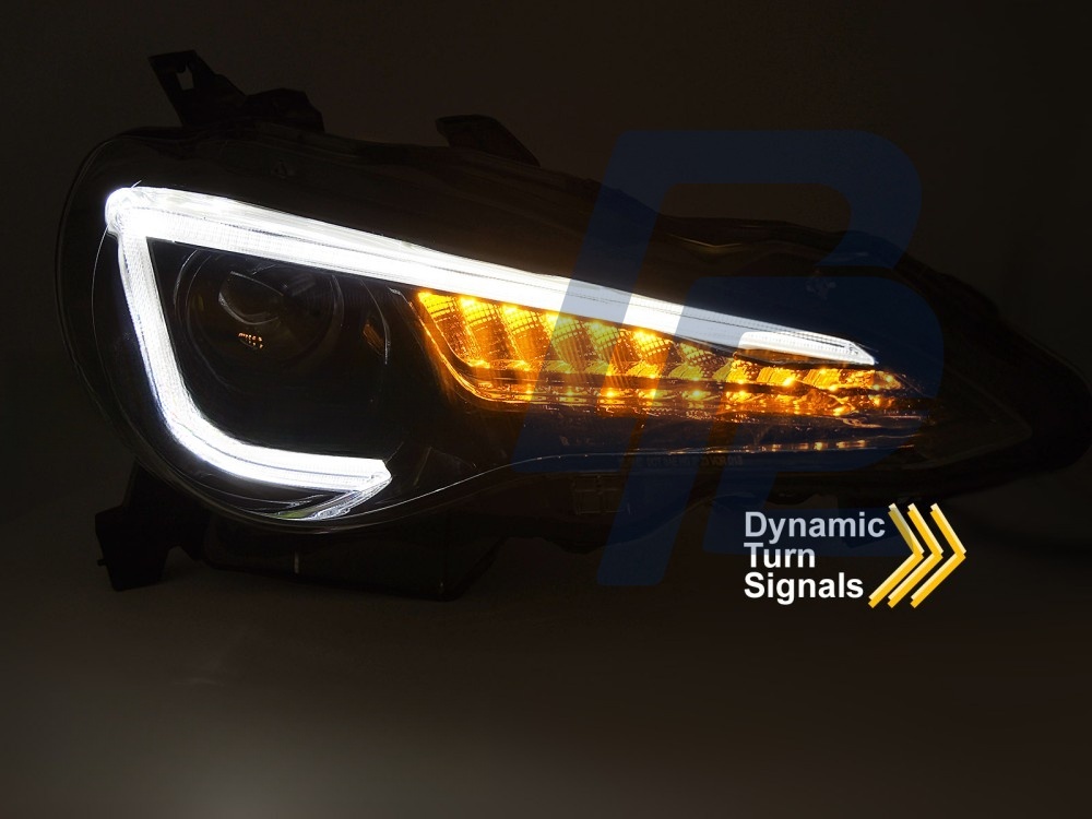 Headlights Black Tube LED Drlfits Toyota GT86 2012–2021 - 3