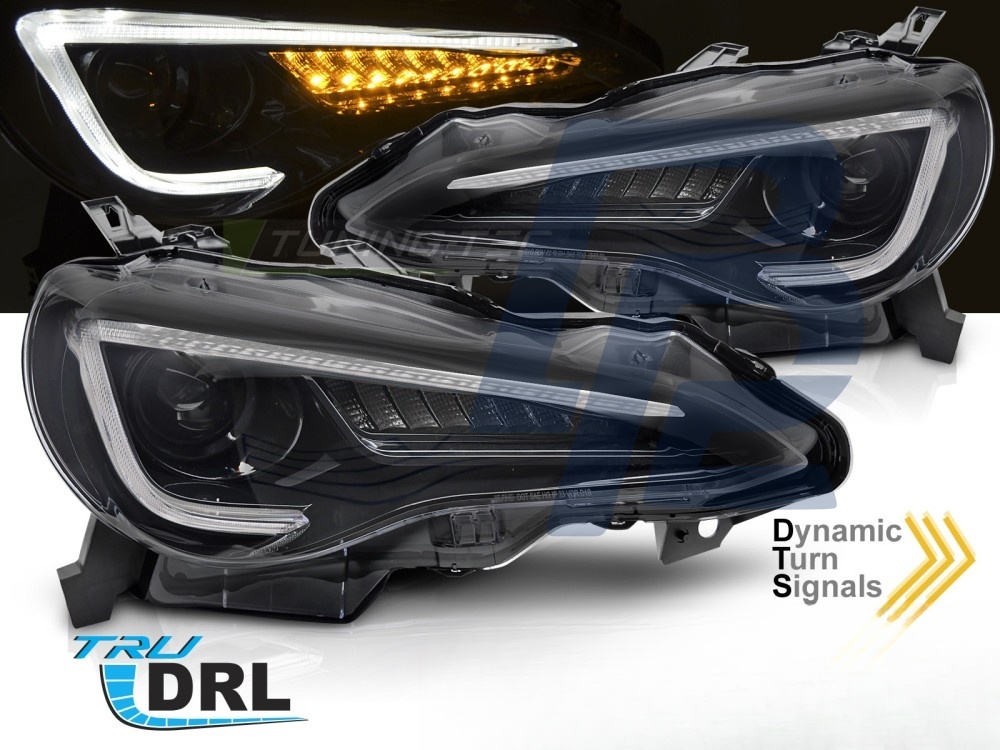 Headlights Black Tube LED Drlfits Toyota GT86 2012–2021 - 4