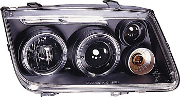 VW BORA 99-05 BLACK ANGELEYE/FOGLIGHTS HEADLIGHTS