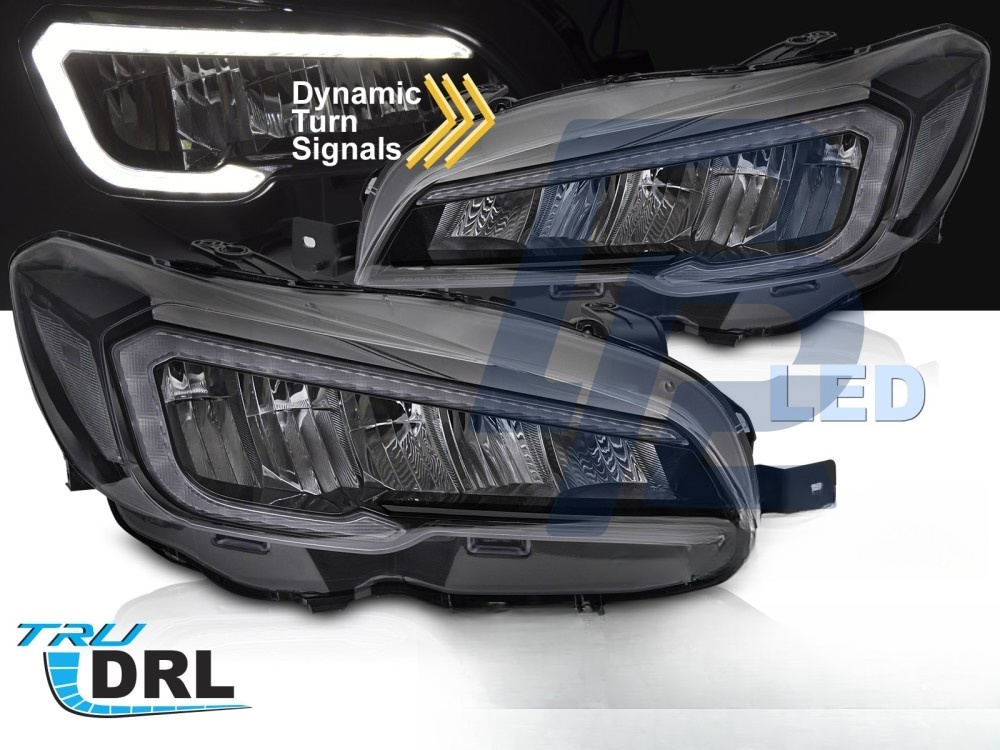 Headlightstube LED Black for Subaru WRX 2014–2022 - 4