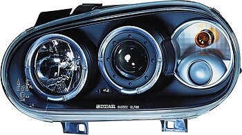 VW GOLF IV 97-03 SVARTA ANGELEYE STRÅLKASTARE