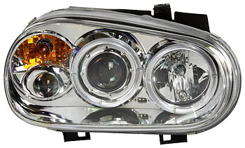 VW GOLF IV 97-03 KROMADE ANGELEYE/DIMLJUS STRÅLKASTARE