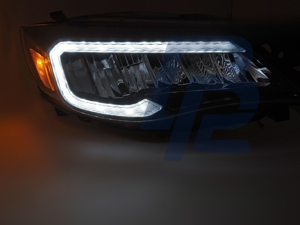 LED Tube Light Headlights Black for Subaru WRX 2008–2014 - 5