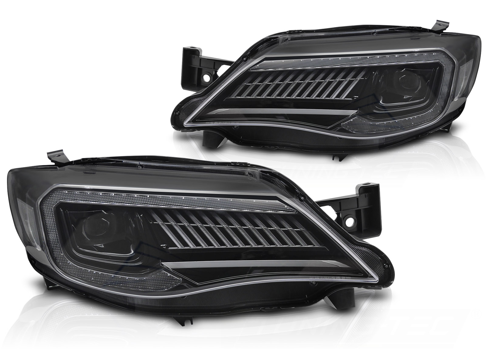 LED-STRÅLKASTARE TUBE LIGHT SVART TILL SUBARU WRX 2008-2014