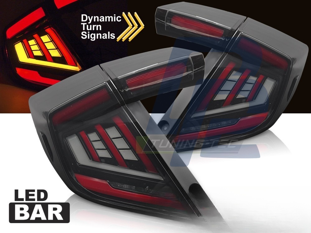 LED Tail Lights Smoked for Honda Civic X 2016–2021 Hatchback - 2