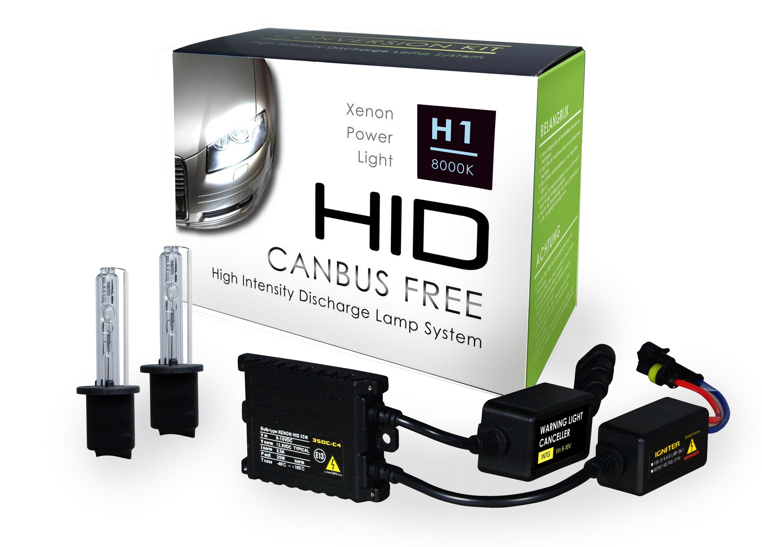 XENON/HID CONVERSION KIT 8000K H1 CAN-BUS + SLIM BALLAST