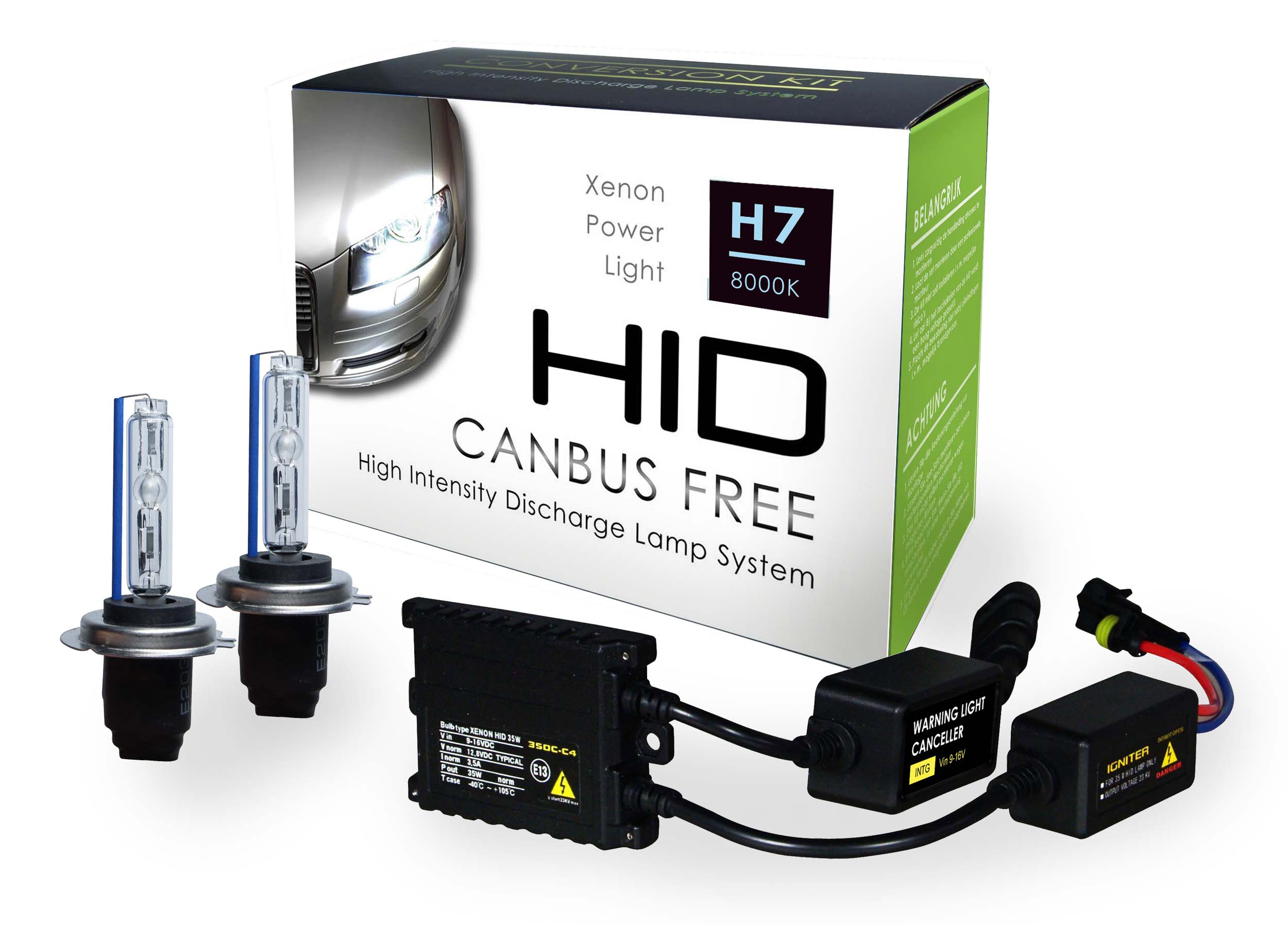 XENON/HID CONVERSION KIT 8000K H7 CAN-BUS + SLIM BALLAST