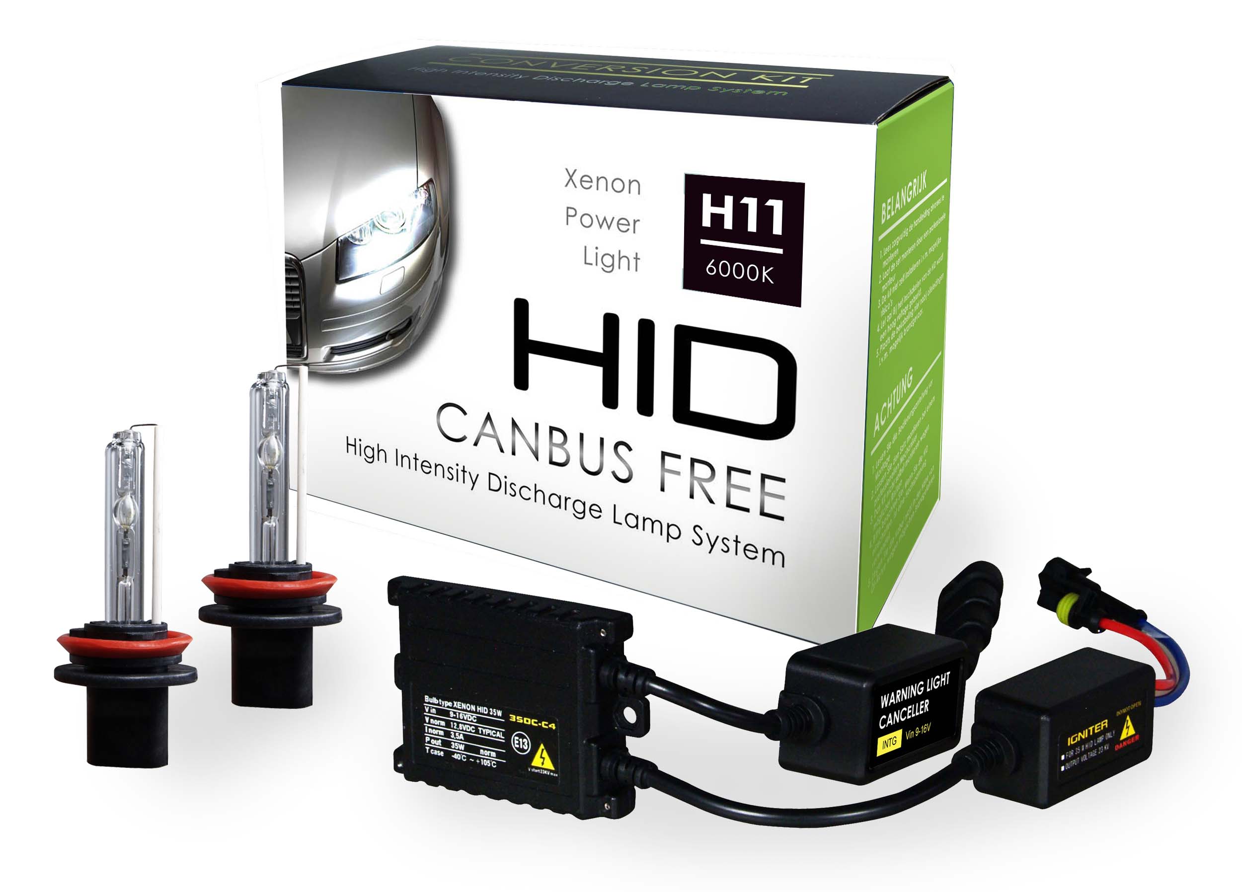 XENON/HID CONVERSION KIT 6000K H11 CAN-BUS + SLIM BALLAST