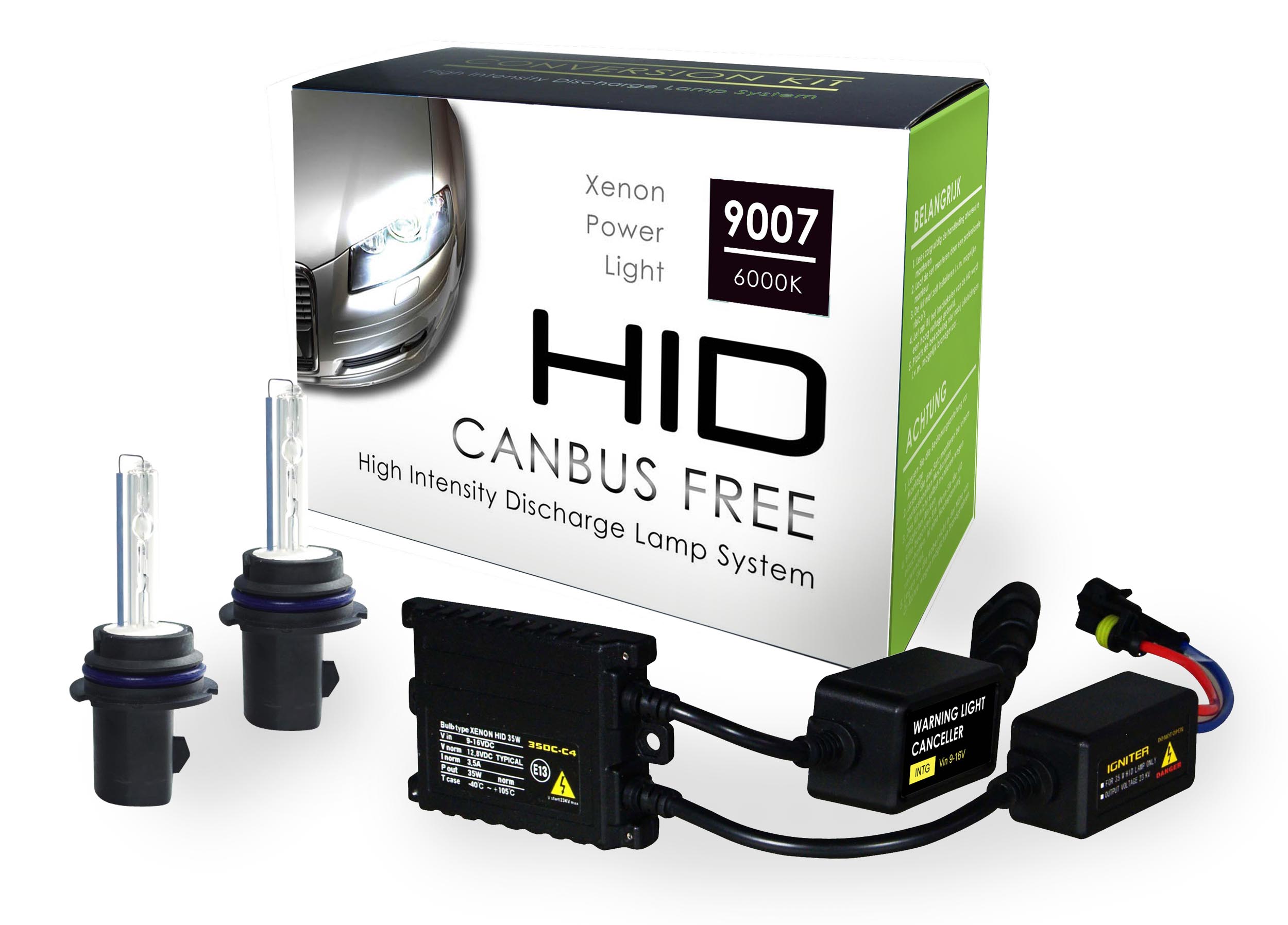 XENON/HID CONVERSION KIT 6000K HB5 CAN-BUS + SLIM BALLAST