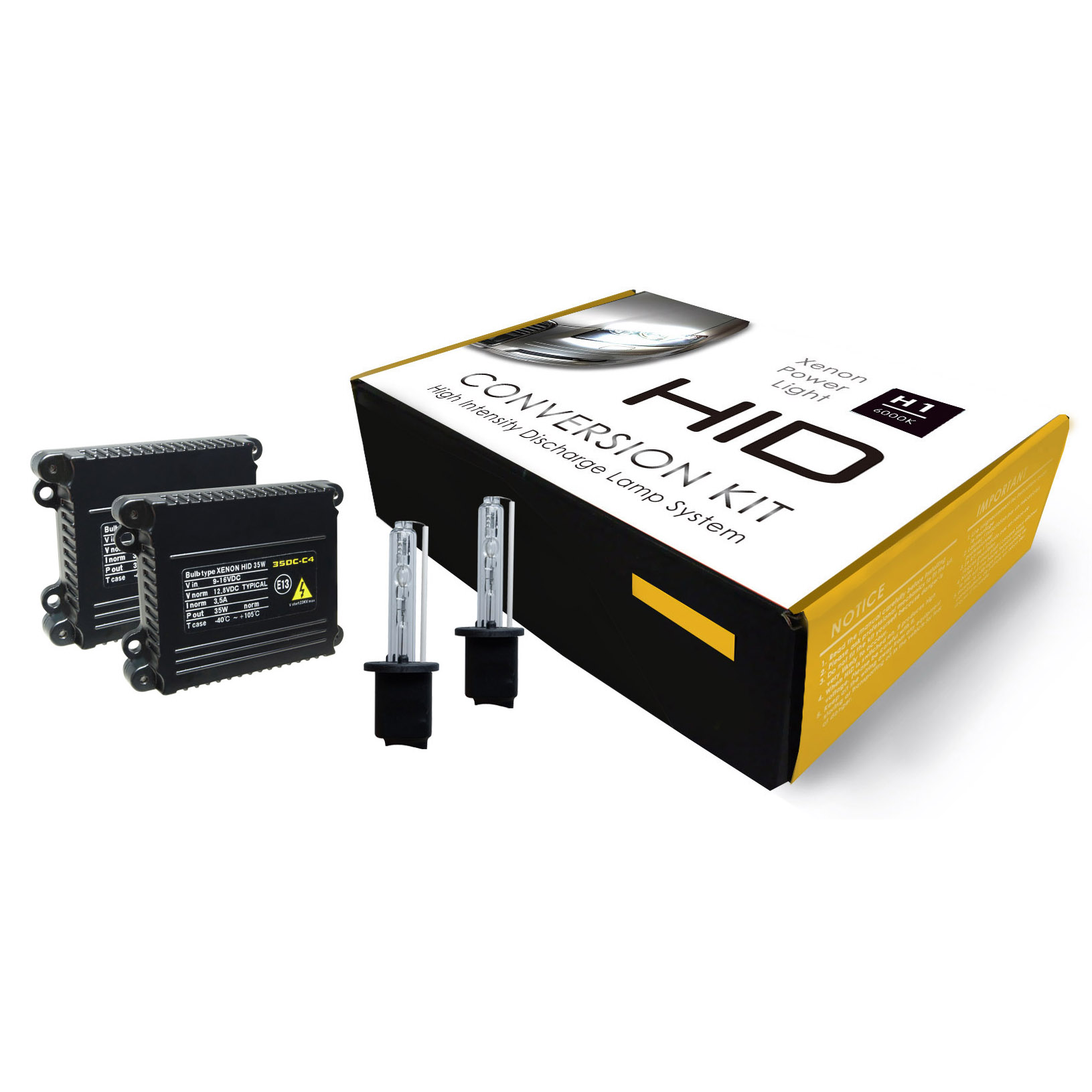XENON/HID CONVERSION KIT 6000K H1 BUDGET (NO CAN-BUS)