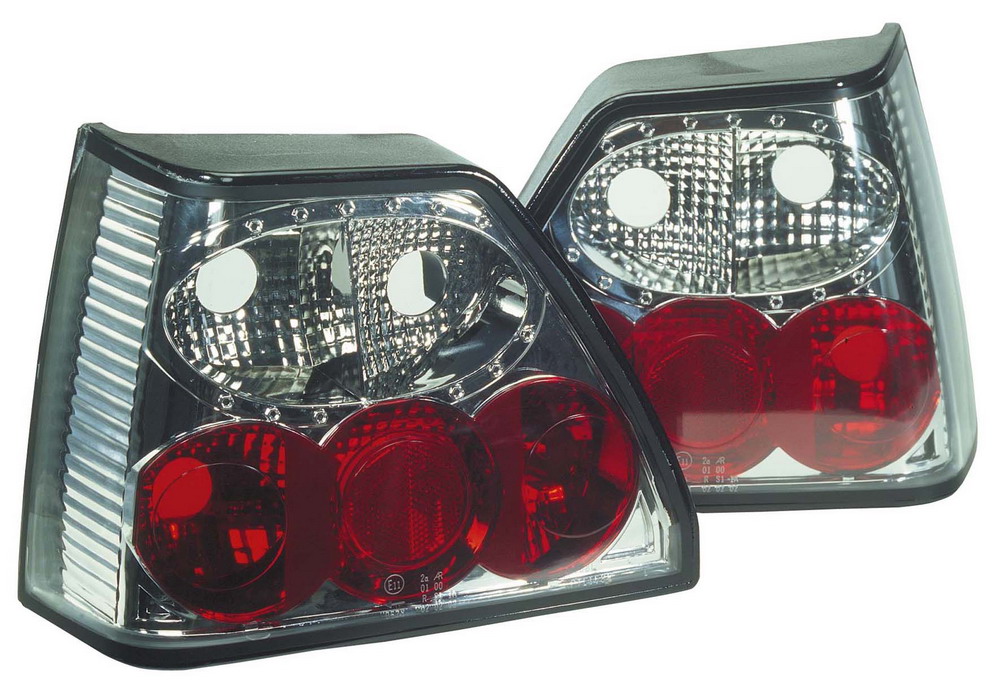 VW GOLF II 8/83-9/91 CHROME (3XR/1XO) TAILLIGHTS
