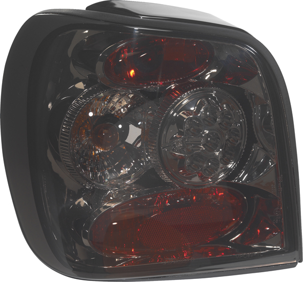 VW POLO 6N2 99-02 GUNMETAL SMOKE LED TAILLIGHTS