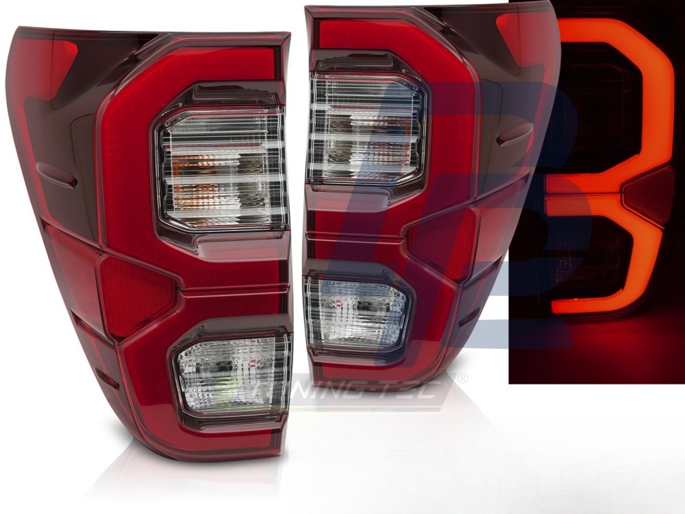 Tail Lights for Toyota Hilux 2016–2020 LED Bar Red - 3