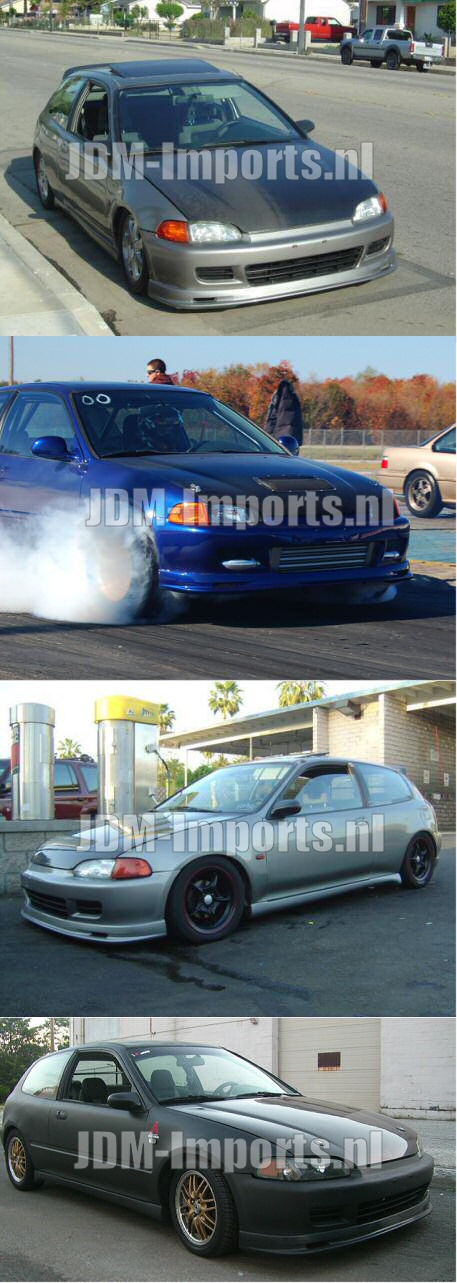 HONDA CIVIC 92-95 2/4D MUGEN FRONT & TYPER REAR LIPS [SIX] - 2
