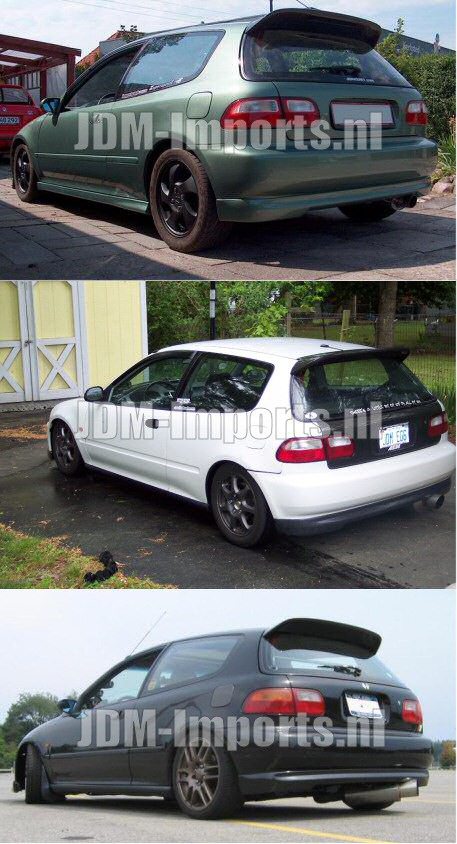 HONDA CIVIC 92-95 2/4D MUGEN FRONT & TYPER REAR LIPS [SIX] - 3