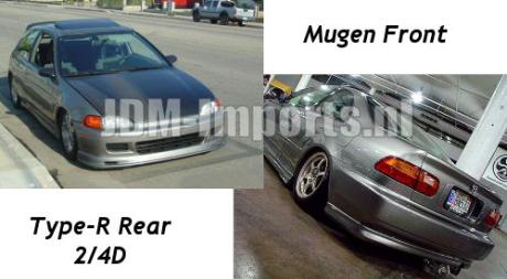 HONDA CIVIC 92-95 2/4D MUGEN FRONT & TYPER REAR LIPS [SIX]