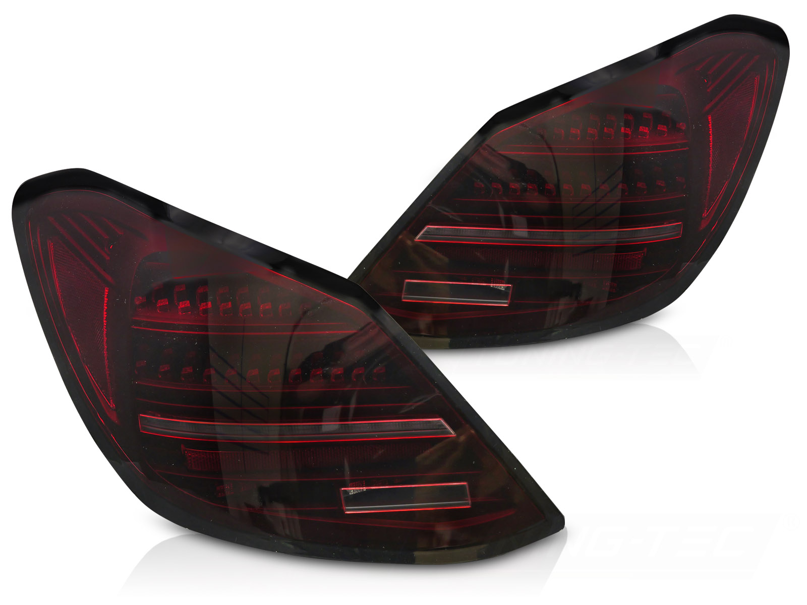 LED-BAKLYKTOR RÖD SVART SEQ TILL MERCEDES C-KLASS W205 2014-2021
