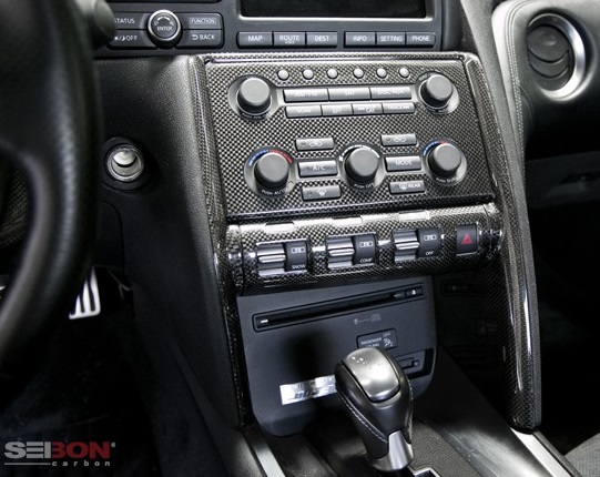 NISSAN GTR 09+ (4 PCS) SEIBON CARBON FIBER INTERIOR CENTER TRIM SET - 4