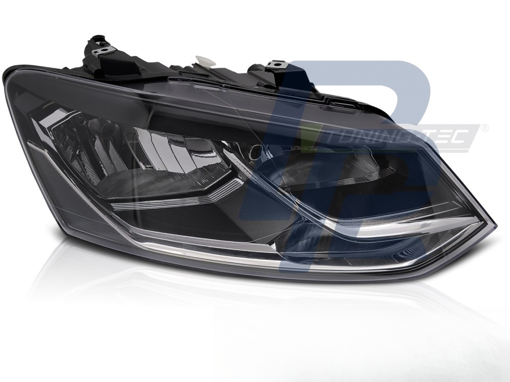 Right Headlight Black TYC for VW Polo 6R 2014–2017 - 4