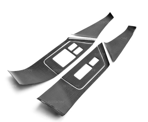 NISSAN GTR R35 09+ (12 PCS) SEIBON CARBON FIBER DOOR TRIM SET - 4