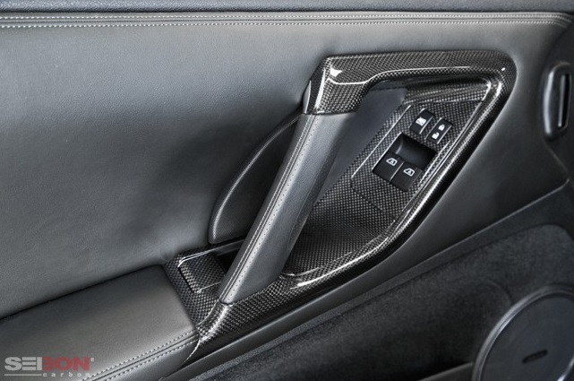NISSAN GTR R35 09+ (12 PCS) SEIBON CARBON FIBER DOOR TRIM SET - 5