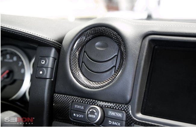 NISSAN GTR 09+ (6 PCS) SEIBON CARBON INTERIOR TRIM SET - 5