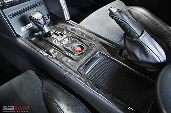 NISSAN GTR 09+ (3 PCS) SEIBON CARBON FIBER CENTER SHIFTER BEZEL