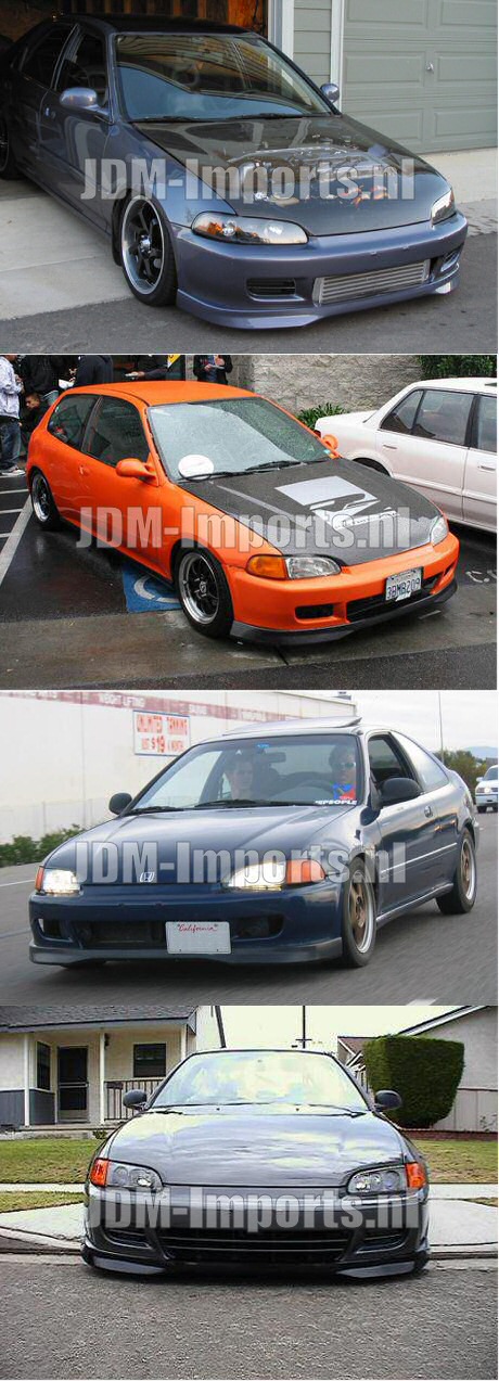HONDA CIVIC 92-95 2/4D TYPE R FRONT & REAR LIPS [SIX] - 2