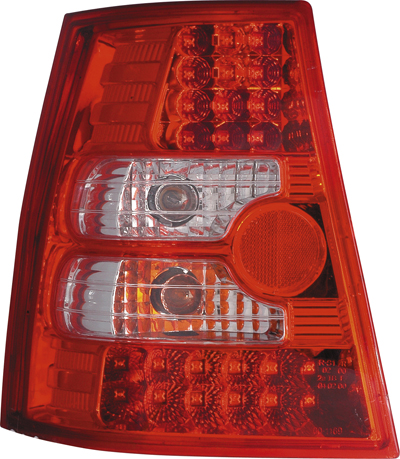 VW GOLF IV/BORA WAGON 99+ RED/CLEAR LED TAILLIGHTS