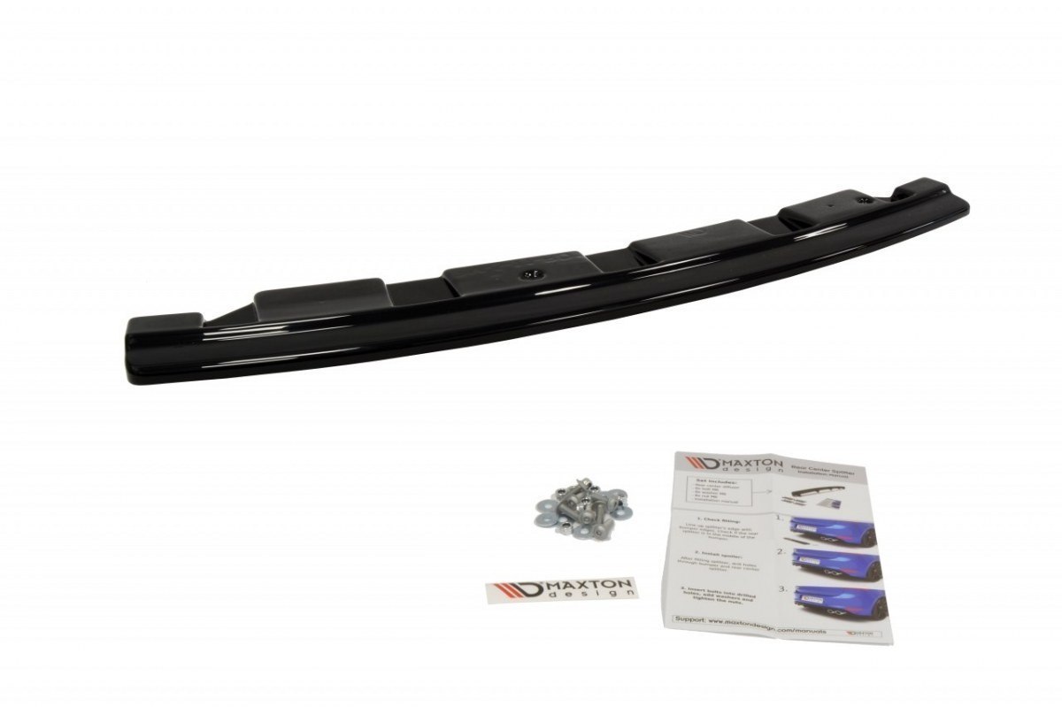 CENTRAL REAR SPLITTER BMW 5 F11 M-PACK - WITHOUT VERTICAL BARS (FITS TWO DOUBLE EXHAUST ENDS) - 2