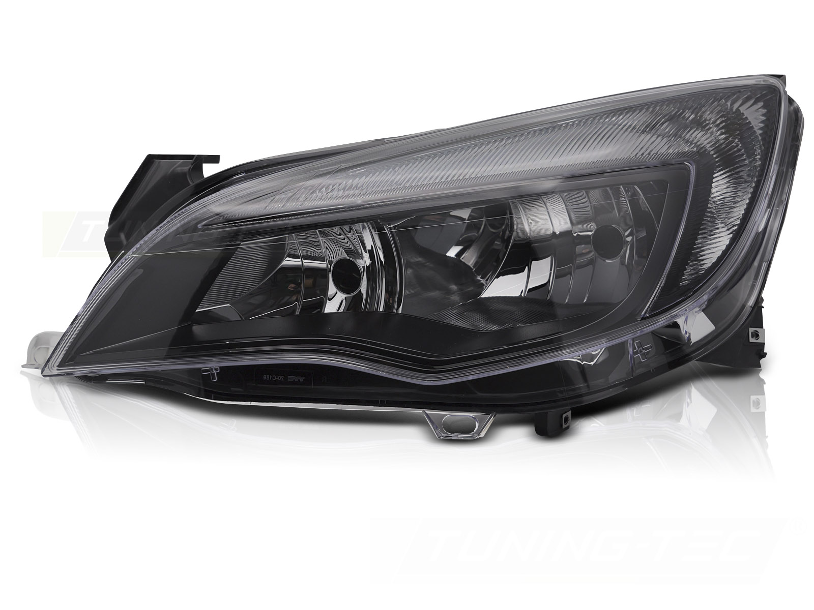 Headlight Black Left Side TYC for Opel Astra J 2010–2015