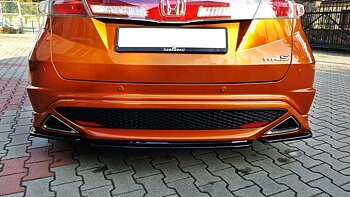 CENTRAL REAR SPLITTER HONDA CIVIC VIII TYPE S/R (WITHOUT VERTICAL BARS)