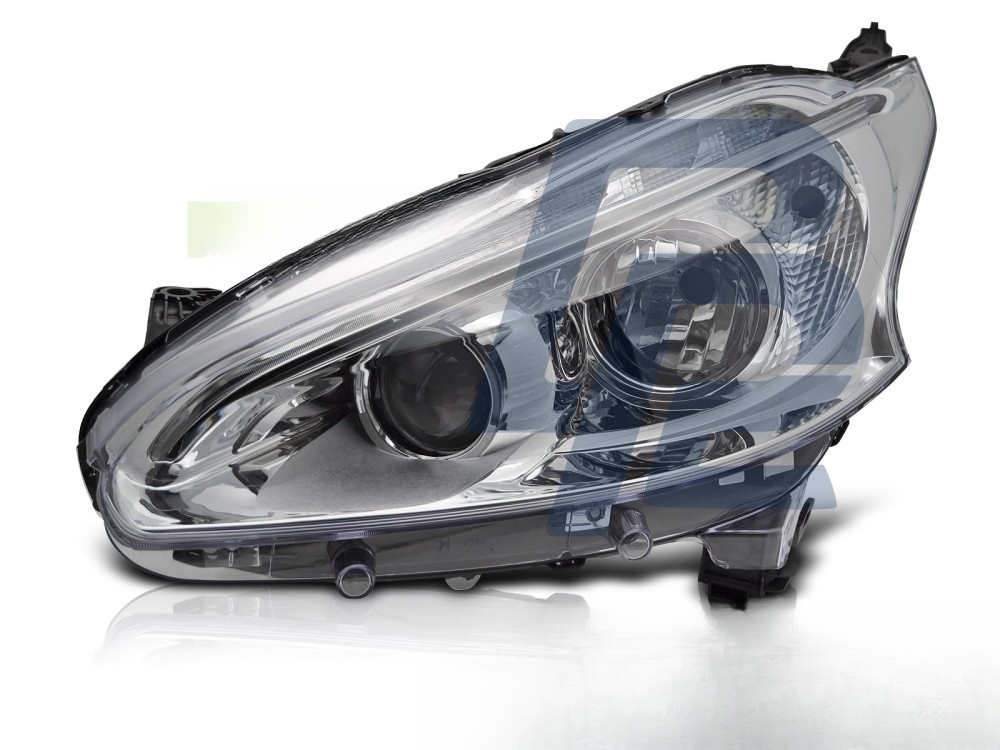 Headlight Chrome LED Left Side TYC for Peugeot 208 2012–2015 - 2
