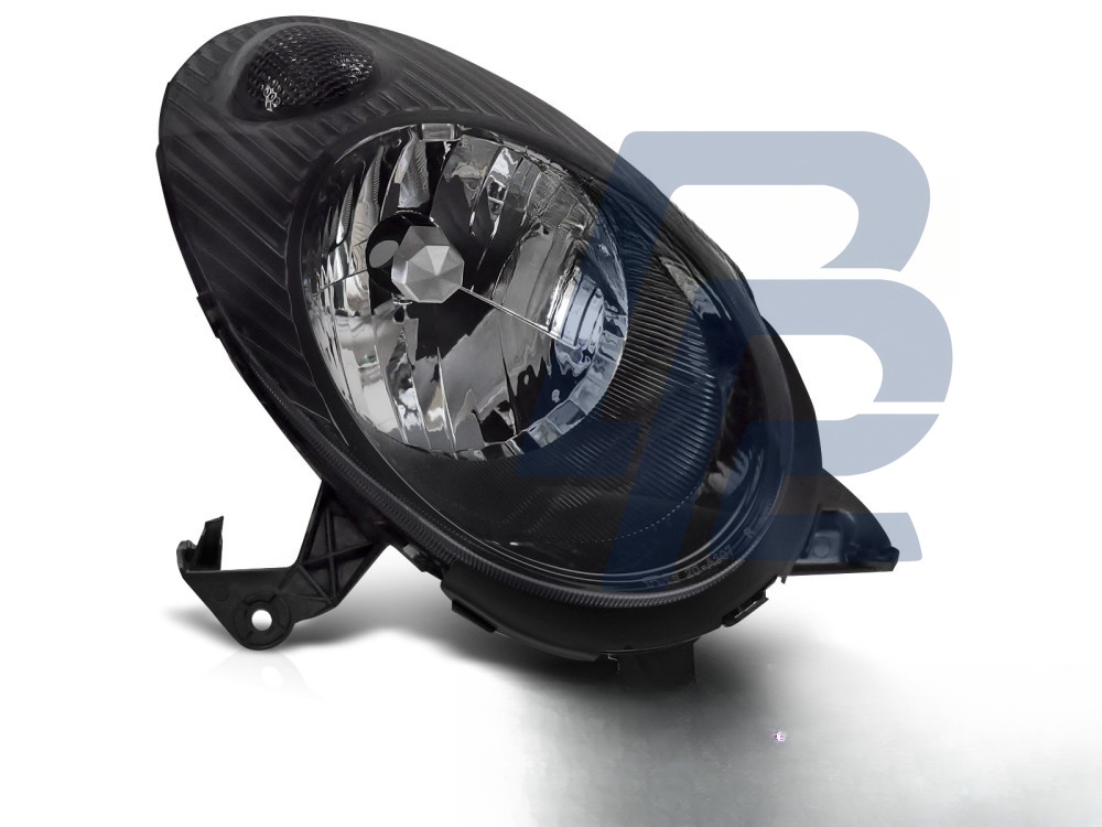 Headlight Black Right Side TYC for Nissan Micra K12 2003–2007 - 2