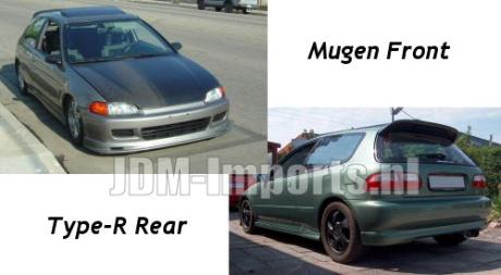 HONDA CIVIC 92-95 3D MUGEN FRONT & TYPER REAR LIPS [SIX]