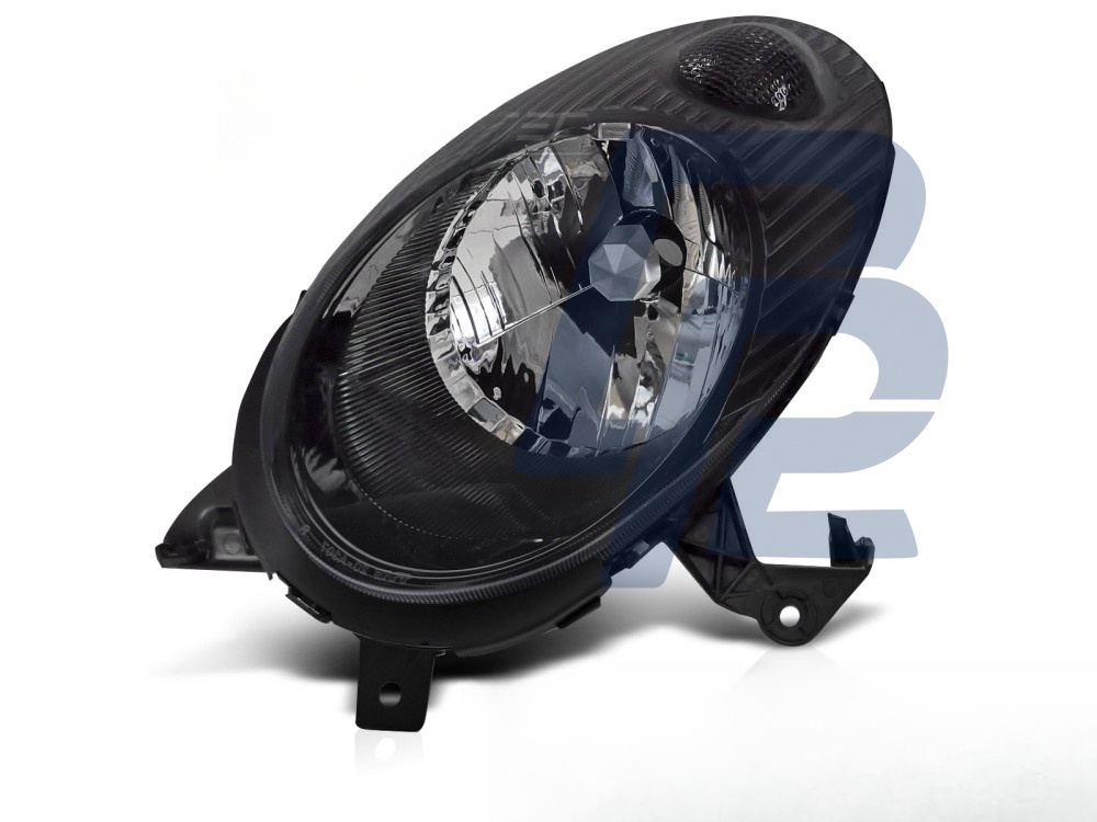 Headlight Black Right Side TYC for Nissan Micra K12 2003–2007 - 2