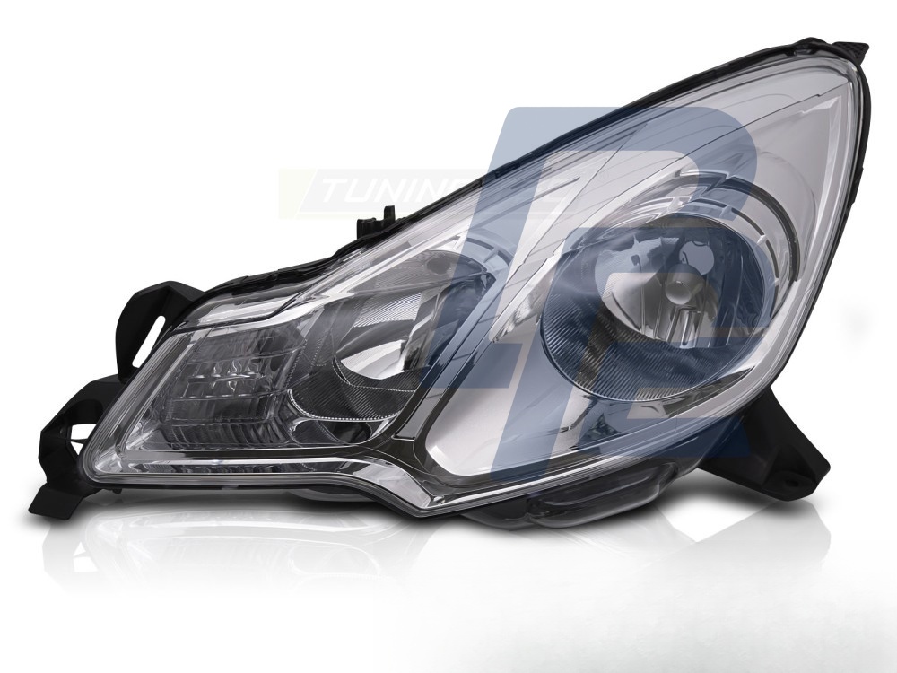 Headlight Chrome Left Side TYC for Citroen C3 2009–2012 - 2